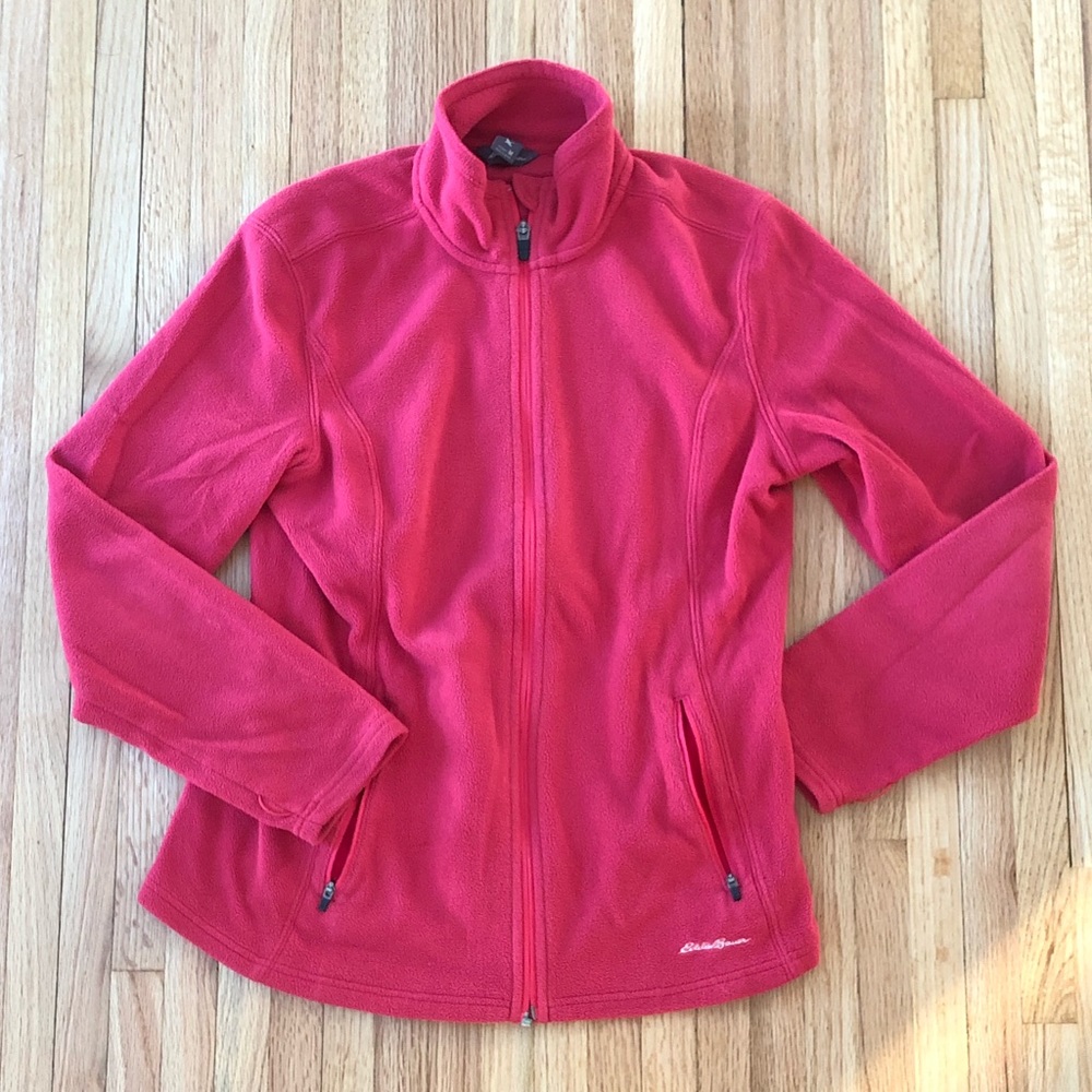 EDDIE BAUER women’s pink fleece zip-up
